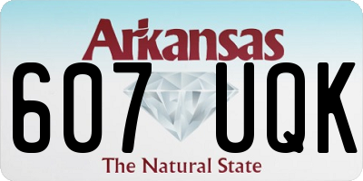 AR license plate 607UQK