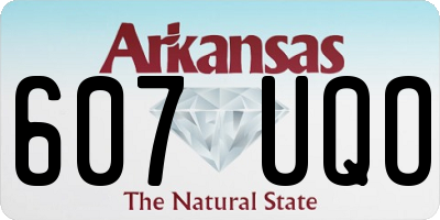 AR license plate 607UQO