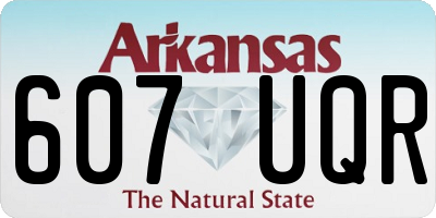 AR license plate 607UQR