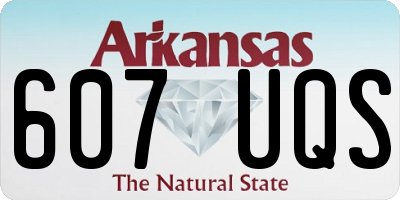 AR license plate 607UQS
