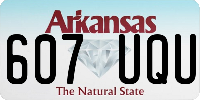 AR license plate 607UQU