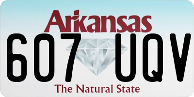 AR license plate 607UQV