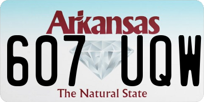 AR license plate 607UQW