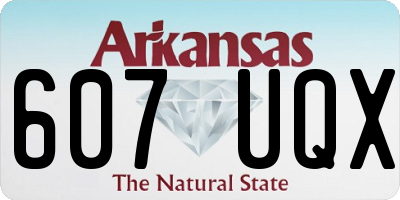 AR license plate 607UQX