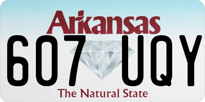AR license plate 607UQY