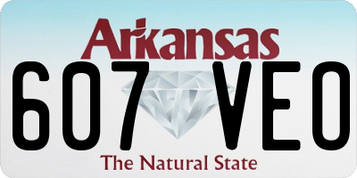 AR license plate 607VEO