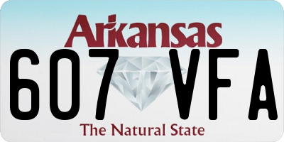 AR license plate 607VFA