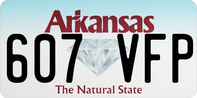 AR license plate 607VFP