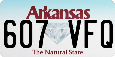 AR license plate 607VFQ