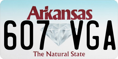 AR license plate 607VGA