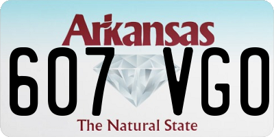 AR license plate 607VGO
