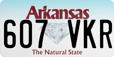 AR license plate 607VKR