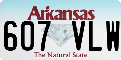 AR license plate 607VLW