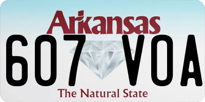 AR license plate 607VOA