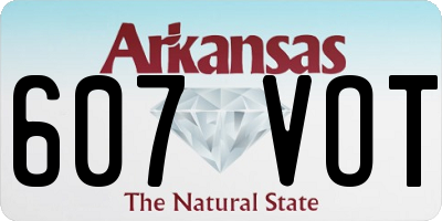 AR license plate 607VOT
