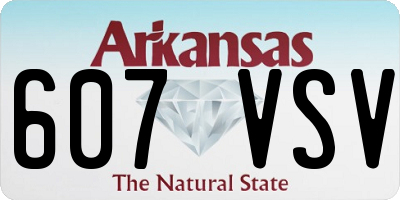 AR license plate 607VSV