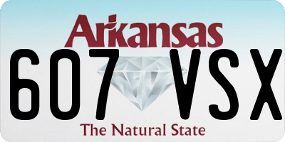 AR license plate 607VSX