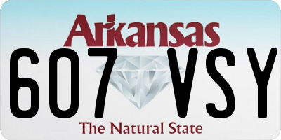 AR license plate 607VSY