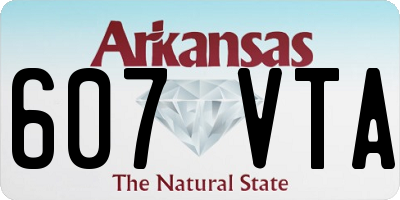 AR license plate 607VTA