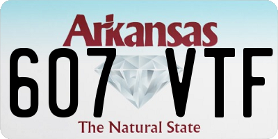 AR license plate 607VTF