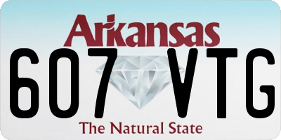 AR license plate 607VTG