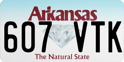 AR license plate 607VTK