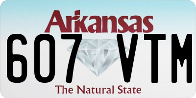 AR license plate 607VTM