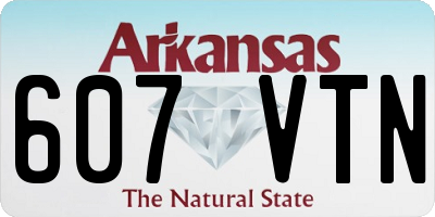 AR license plate 607VTN