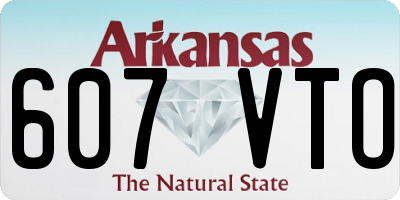 AR license plate 607VTO