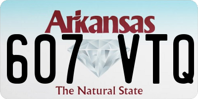 AR license plate 607VTQ