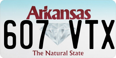 AR license plate 607VTX