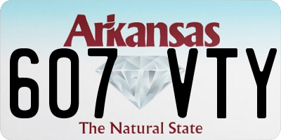 AR license plate 607VTY