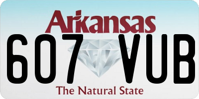AR license plate 607VUB