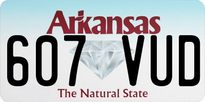 AR license plate 607VUD
