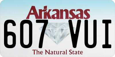 AR license plate 607VUI