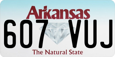 AR license plate 607VUJ