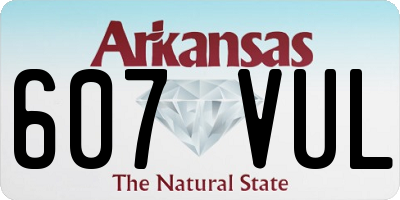 AR license plate 607VUL