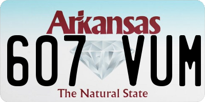 AR license plate 607VUM