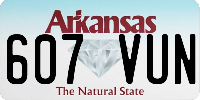 AR license plate 607VUN