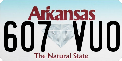 AR license plate 607VUO