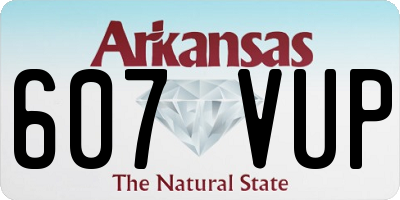 AR license plate 607VUP