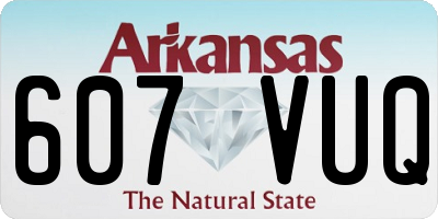 AR license plate 607VUQ