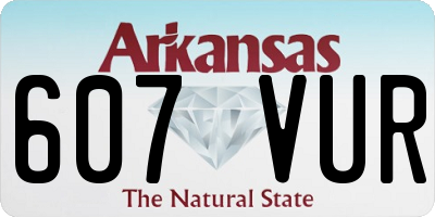 AR license plate 607VUR