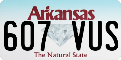AR license plate 607VUS