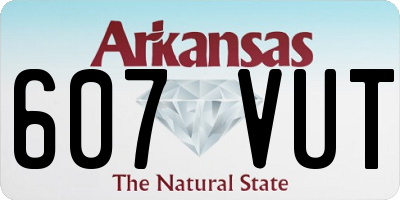 AR license plate 607VUT