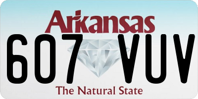 AR license plate 607VUV