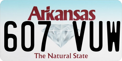AR license plate 607VUW