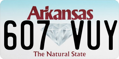 AR license plate 607VUY