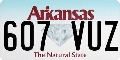 AR license plate 607VUZ