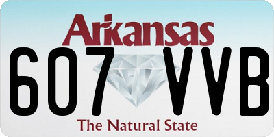 AR license plate 607VVB